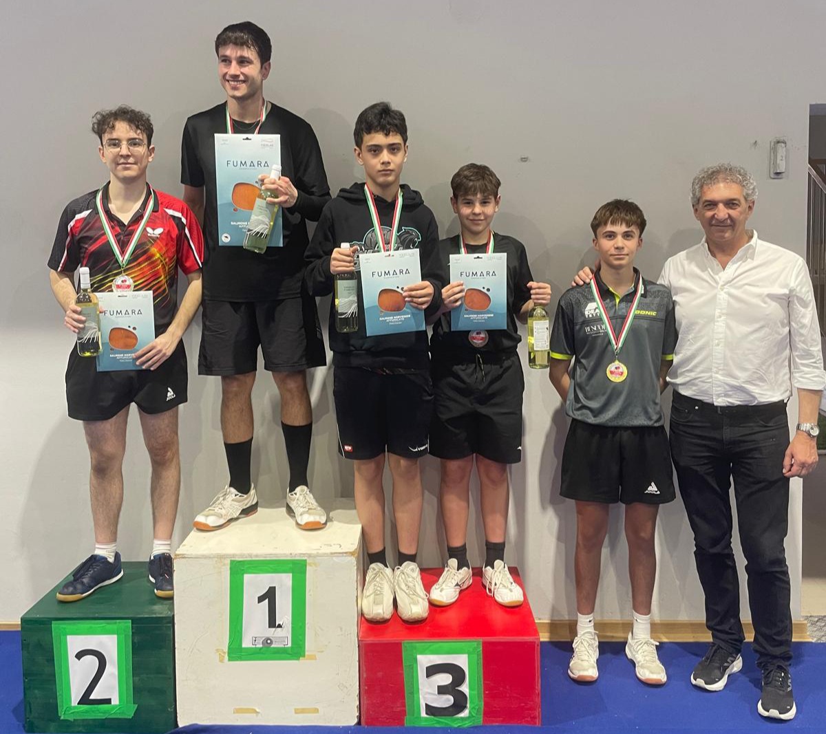 Torneo Over di Cortemaggiore 3 6 aprile 2026 podio del singolare Over 3