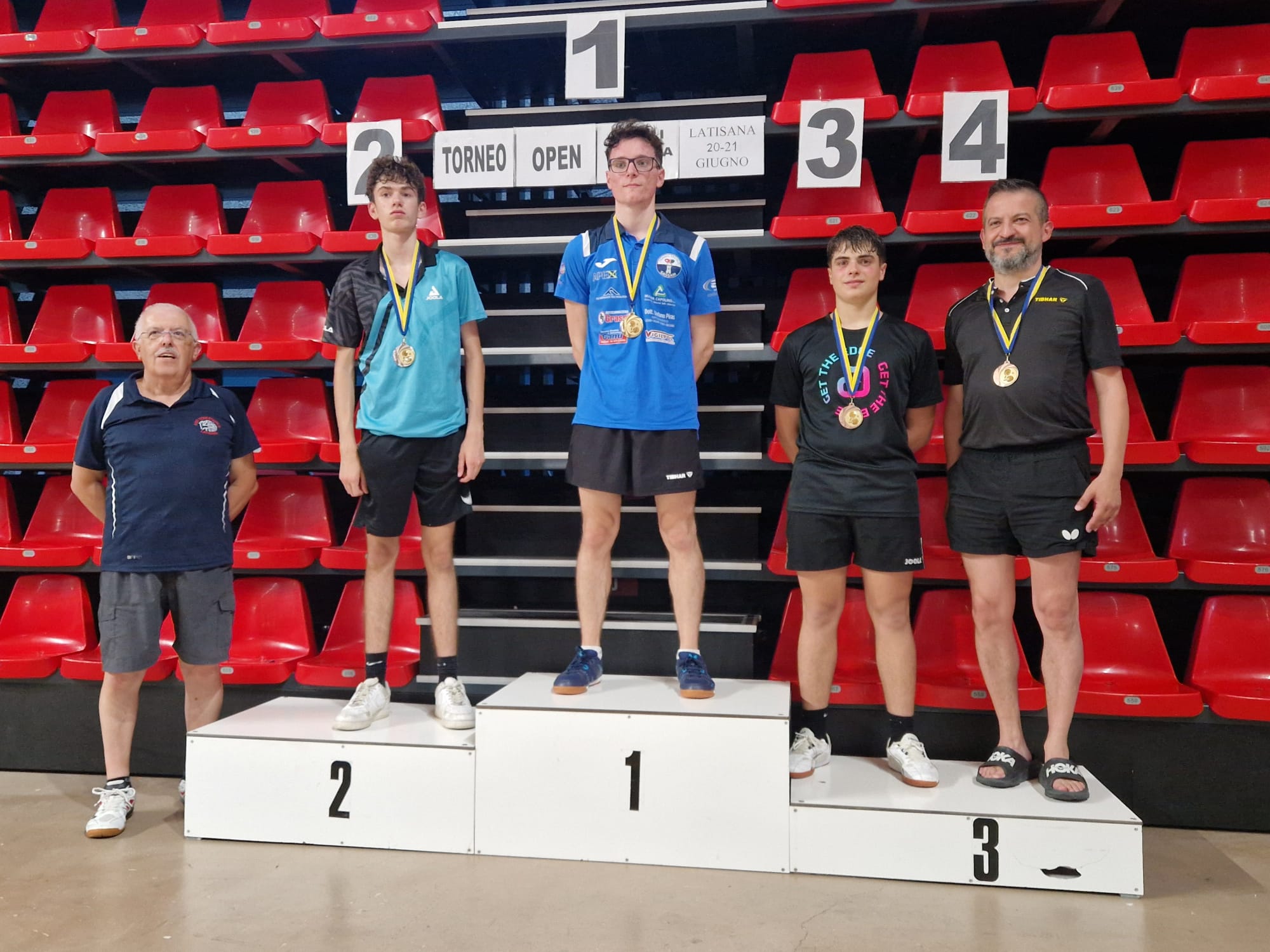 Torneo Over di Latisana 20 21 giugno 2026 podio del singolare Over 2