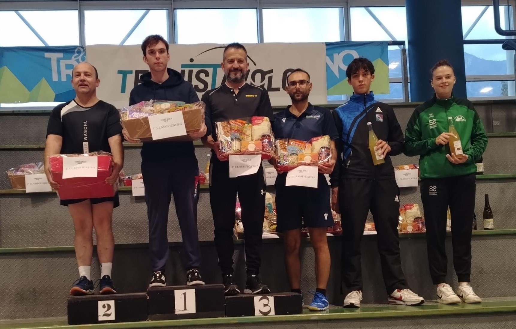 Torneo Over di Lavis 27 28 settembre 2025 podio del singolare Over 2 120 maschile 8 femminile