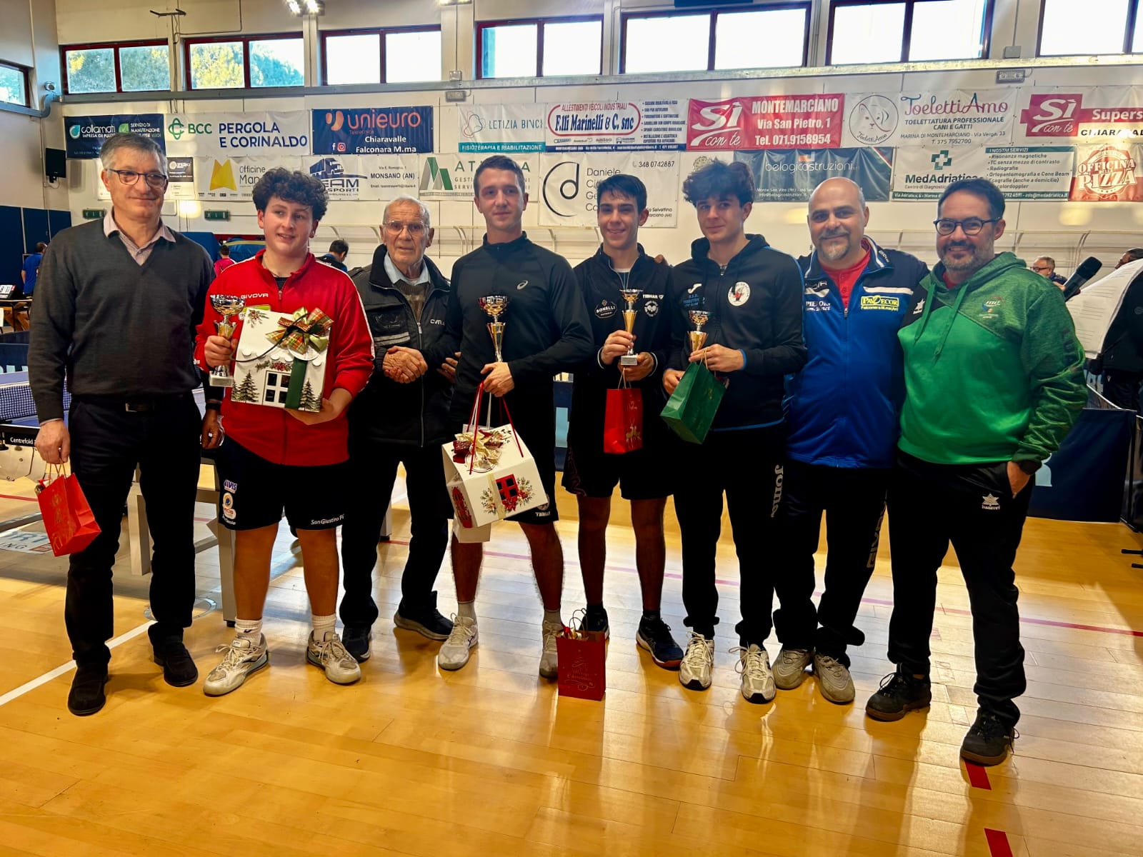 Torneo Over di Montemarciano 27 28 dicembre 2025 podio del singolare Over 1