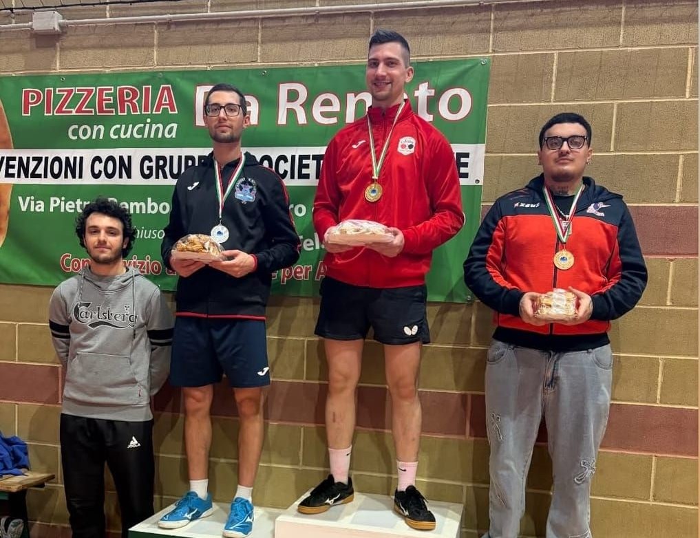 Torneo Over di Padova 17 18 gennaio 2026 podio del singolare Over 1