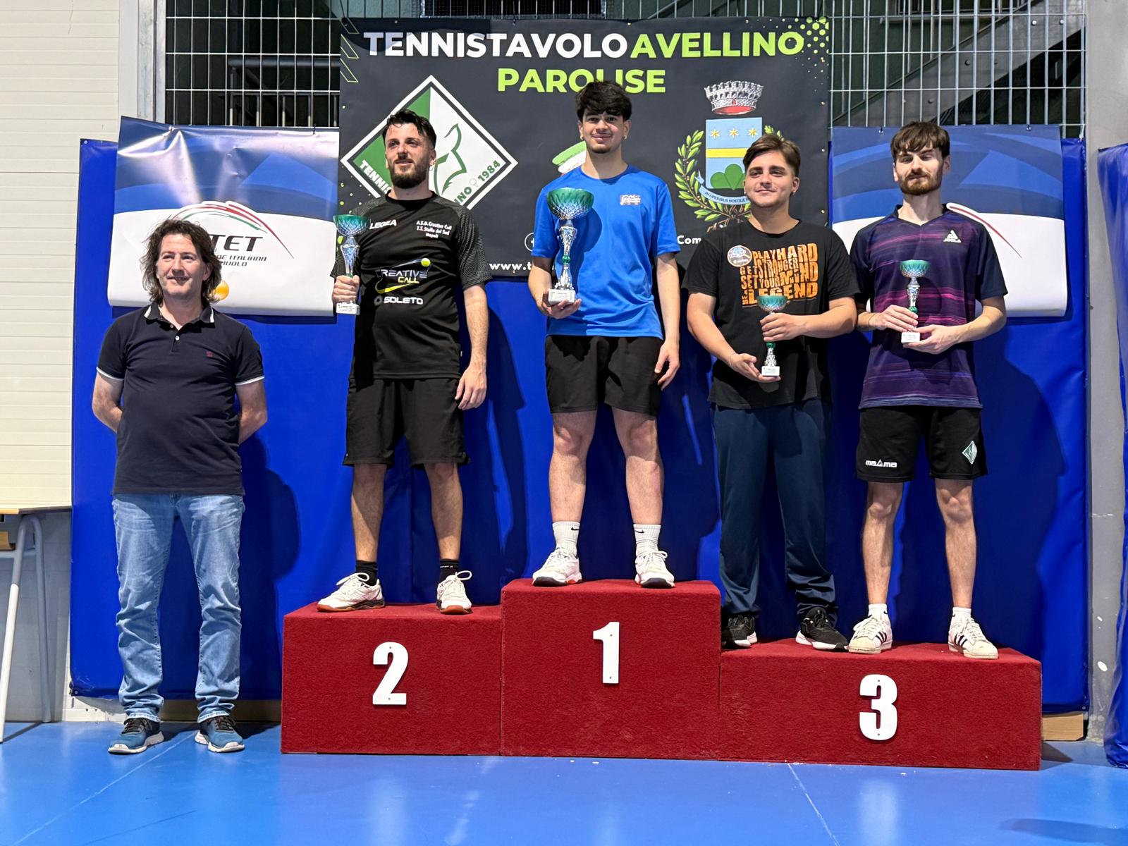Torneo Over di Parolise 23 24 maggio 2026 podio del singolare Over 2