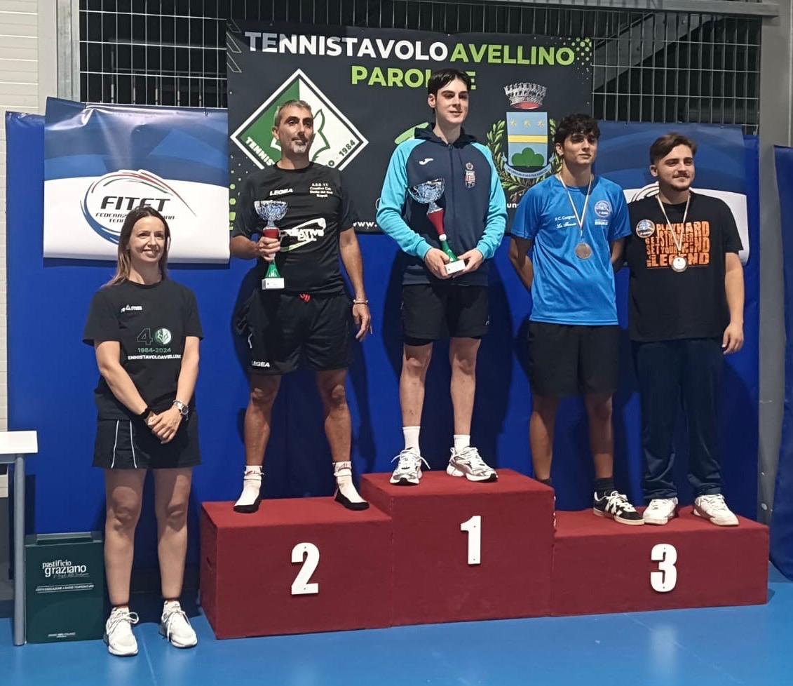 Torneo Over di Parolise 6 7 settembre 2025 podio del singolare Over 2 120 maschile 8 femminile