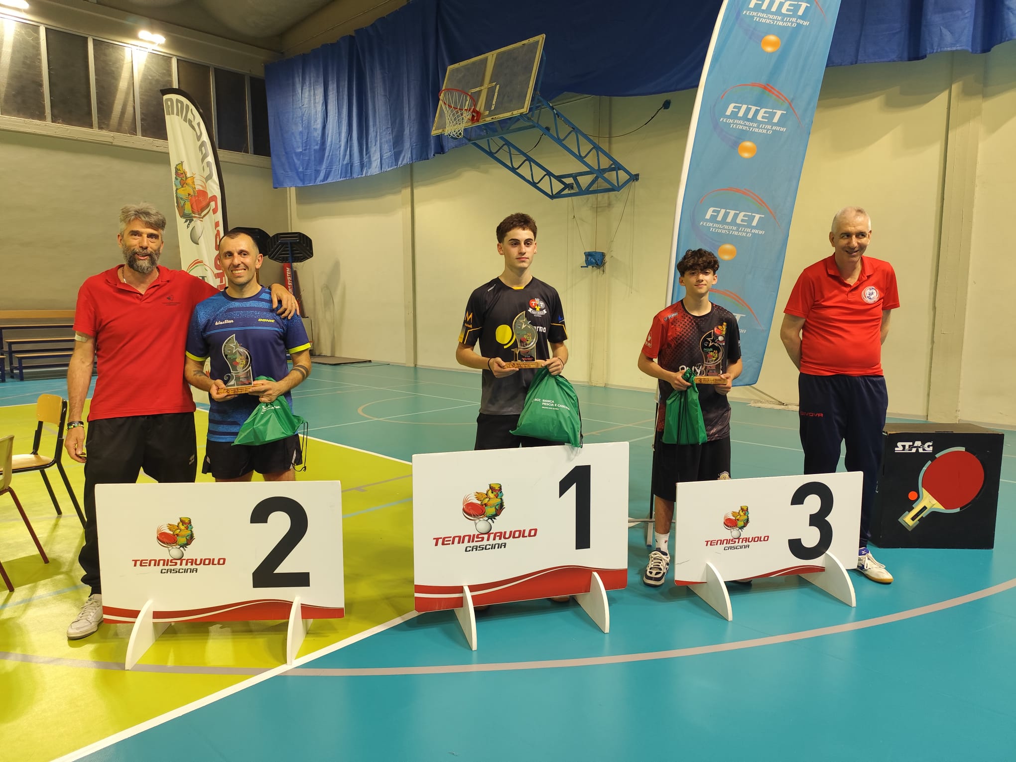 Torneo Over di San Frediano a Settimo 23 24 maggio 2026 podio del singolare Over 1