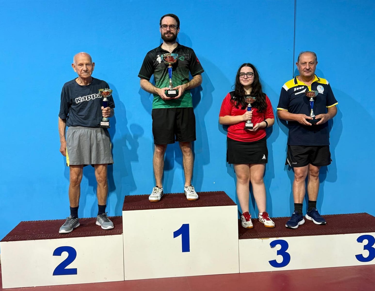 Torneo Over di San Nicola La Strada 13 14 settembre 2025 podio del singolare Over 7 5000 maschile 350 femminile