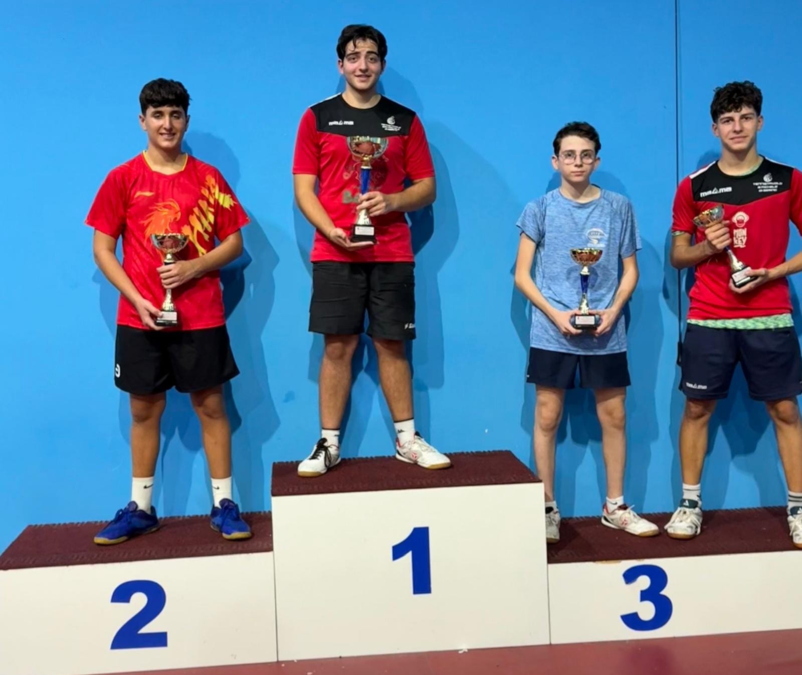 Torneo Over di San Nicola La Strada 20 21 settembre 2025 podio del singolare Over 4 1200 maschile