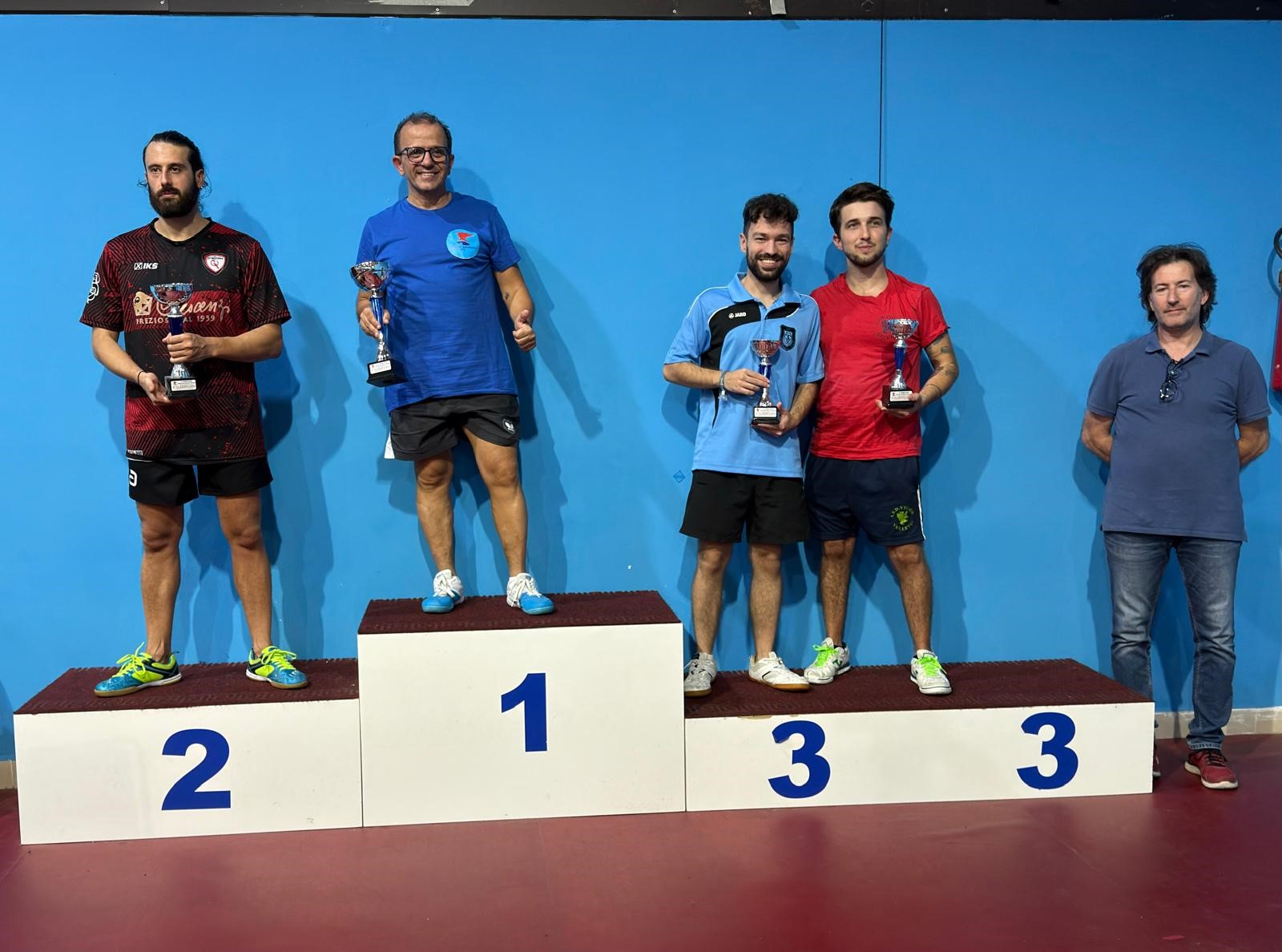 Torneo Over di San Nicola La Strada 27 28 settembre 2025 podio del singolare Over 3 450 maschile 25 femminile