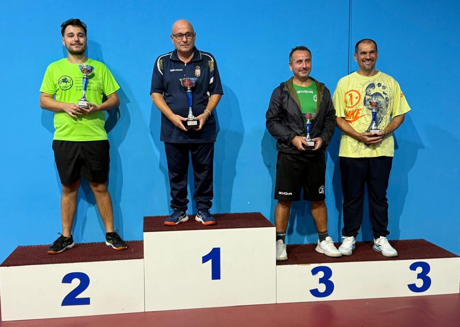 Torneo Over di San Nicola La Strada 27 28 settembre 2025 podio del singolare Over 6 3800 maschile 230 femminile
