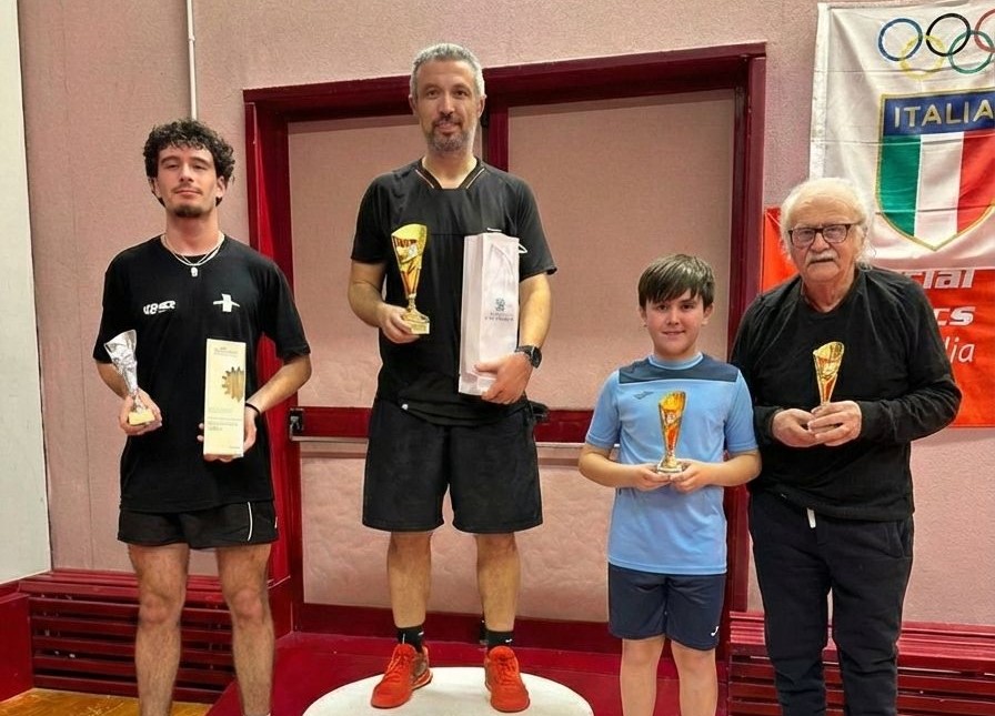 Torneo Over di Senigallia 17 18 gennaio 2026 podio del singolare Over 6