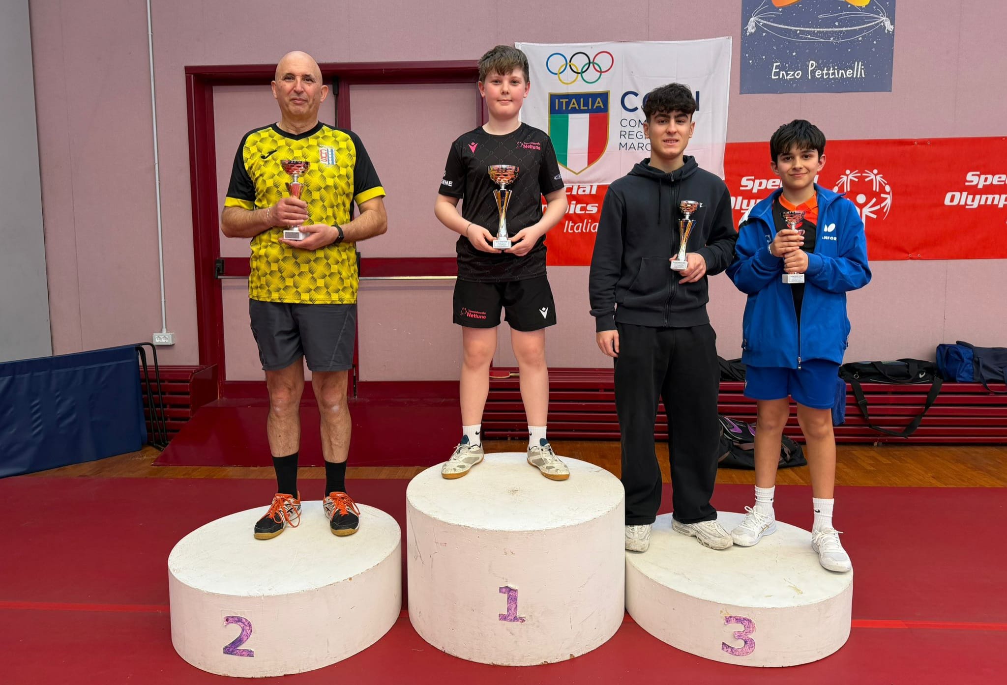 Torneo Over di Senigallia 21 22 marzo 2026 podio del singolare Over 6