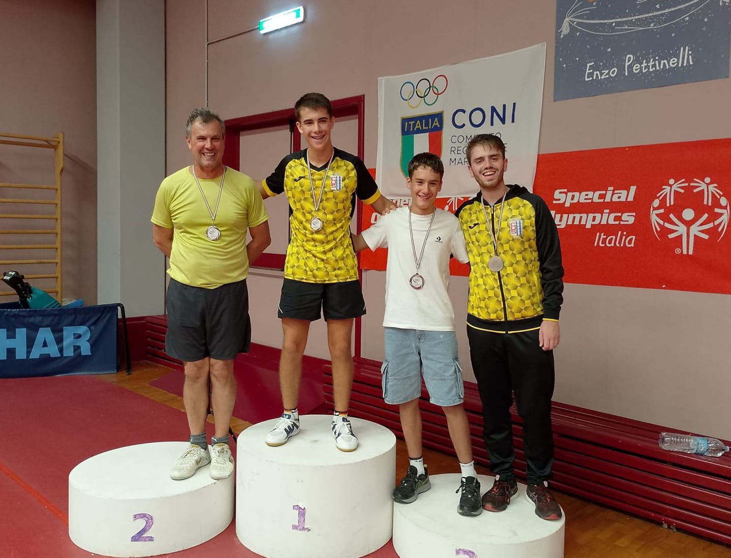 Torneo Over di Senigallia 30 31 agosto 2025 podio del singolare Over 3 450 maschile 25 femminile