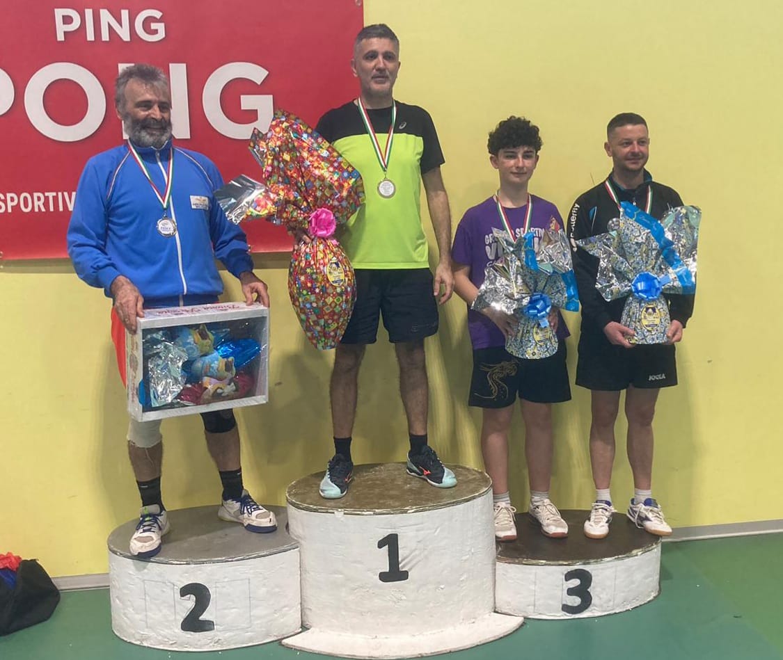 Torneo Over di Sermide 14 15 marzo 2026 podio del singolare Over 4