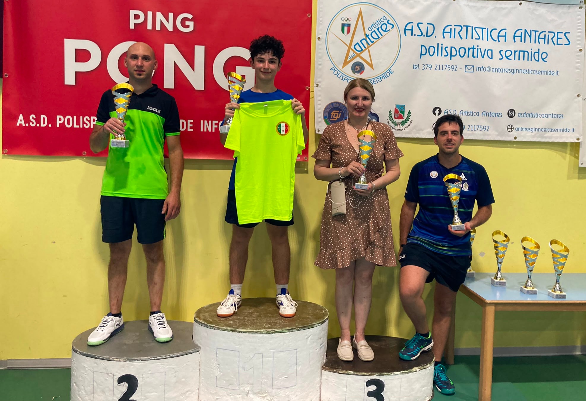 Torneo Over di Sermide 27 28 giugno 2026 podio del singolare Over 4