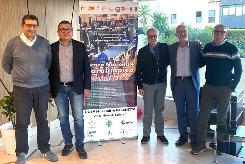Torneo Paralimpico di Catania 2023 Di Napoli e Puglisi con dirigenti regionali