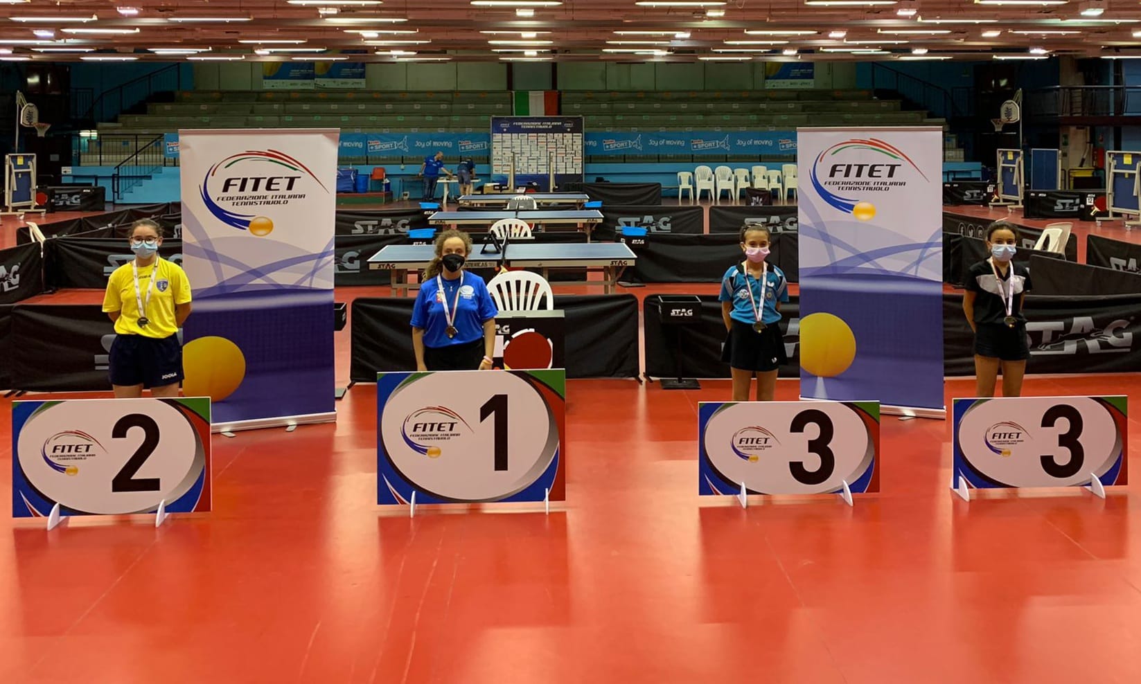 Torneo di qualificazione al WTT Youth Contender Lignano 2021 podio singolare femminile Under 11