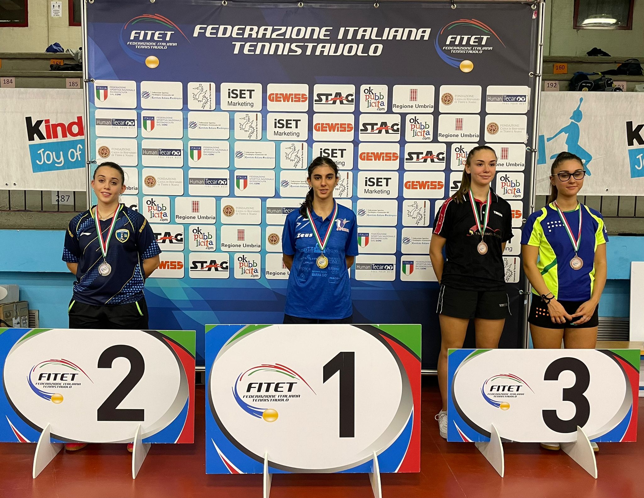 Torneo di qualificazione al WTT Youth Contender Lignano 2022 podio del singolare femminile 2003 2004