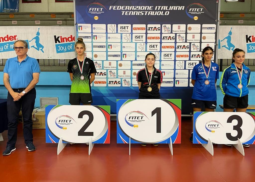 Torneo di qualificazione al WTT Youth Contender Lignano 2022 podio del singolare femminile 2005 2006
