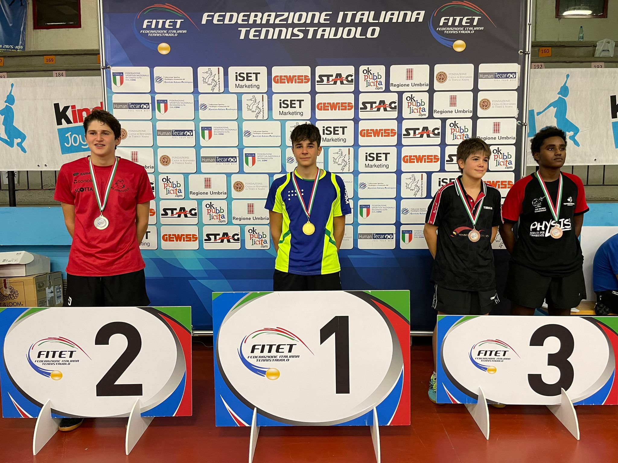 Torneo di qualificazione al WTT Youth Contender Lignano 2022 podio del singolare maschile 2007 2008