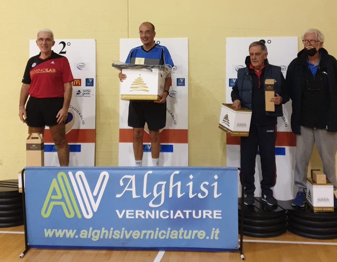 Torneo nazionale Veterani di Coccaglio 2021 podio sin golare Over 70