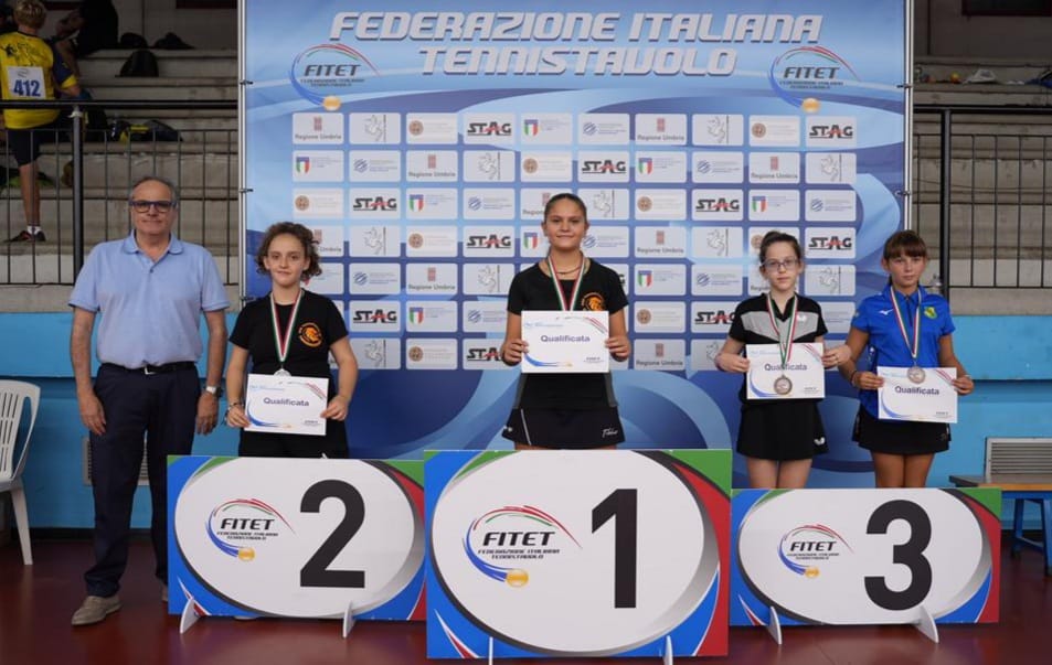Torneo nazionale di qualificazione al WTT Youth Contender Lignano 2023 podio del singolare femminile 2010 2011