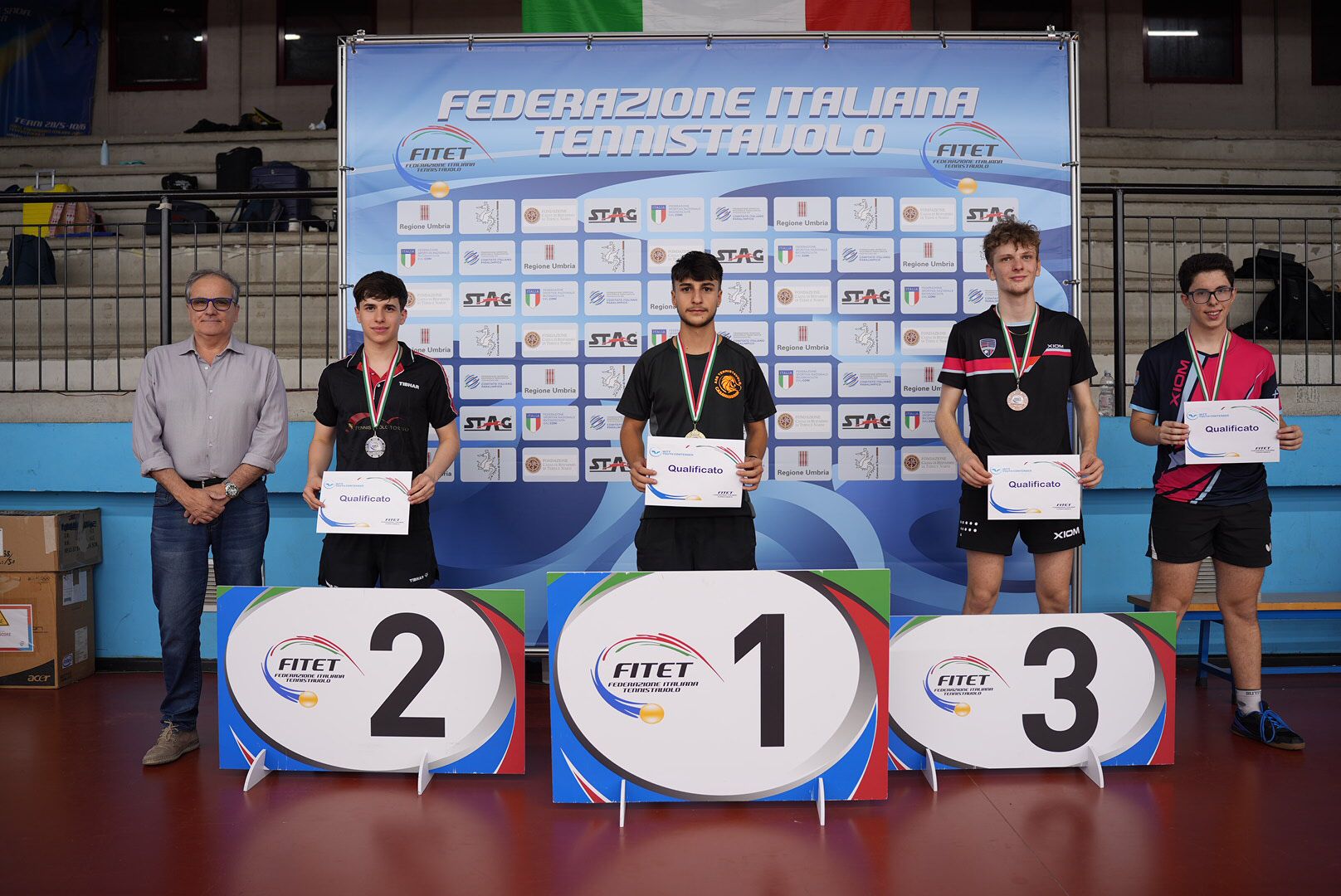 Torneo nazionale di qualificazione al WTT Youth Contender Lignano 2023 podio del singolare maschile 2004 2005
