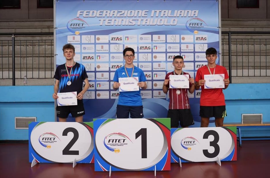 Torneo nazionale di qualificazione al WTT Youth Contender Lignano 2023 podio del singolare maschile 2006 2007
