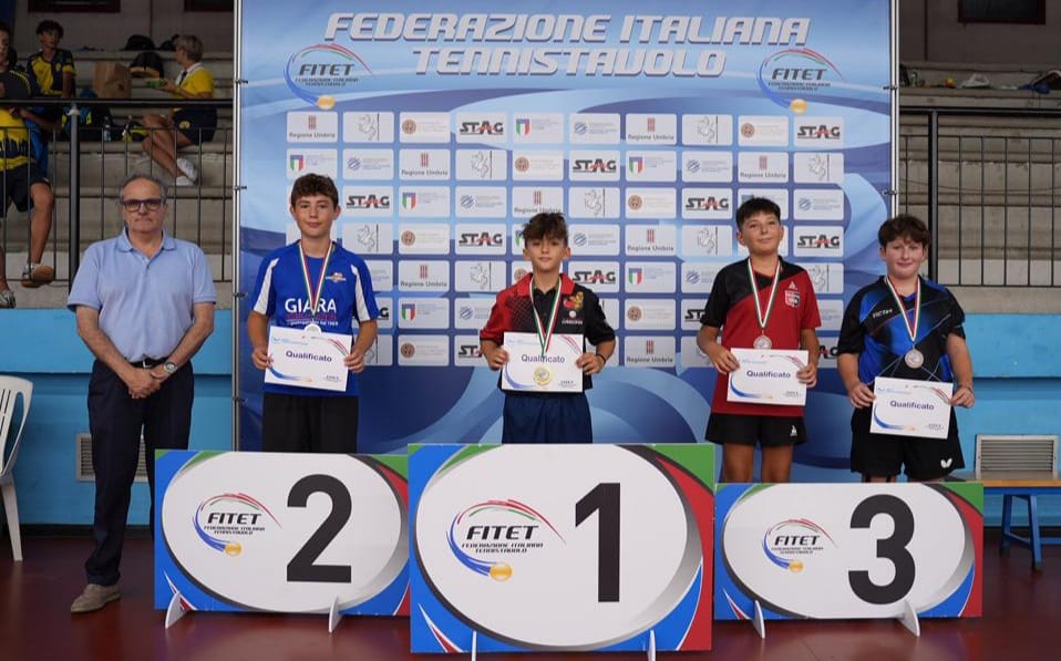 Torneo nazionale di qualificazione al WTT Youth Contender Lignano 2023 podio del singolare maschile 2010 2011