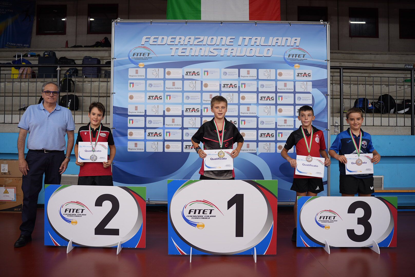 Torneo nazionale di qualificazione al WTT Youth Contender Lignano 2023 podio del singolare maschile 2012 e oltre