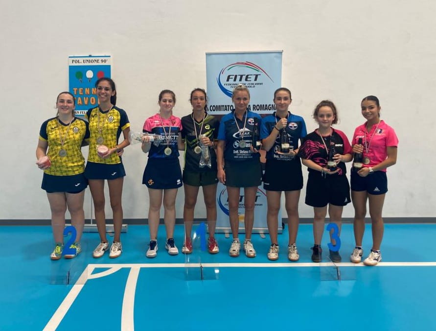 Torneo nazionale di terza categoria di San Felice sul Panaro 16 17 settembre 2023 podio del doppio femminile