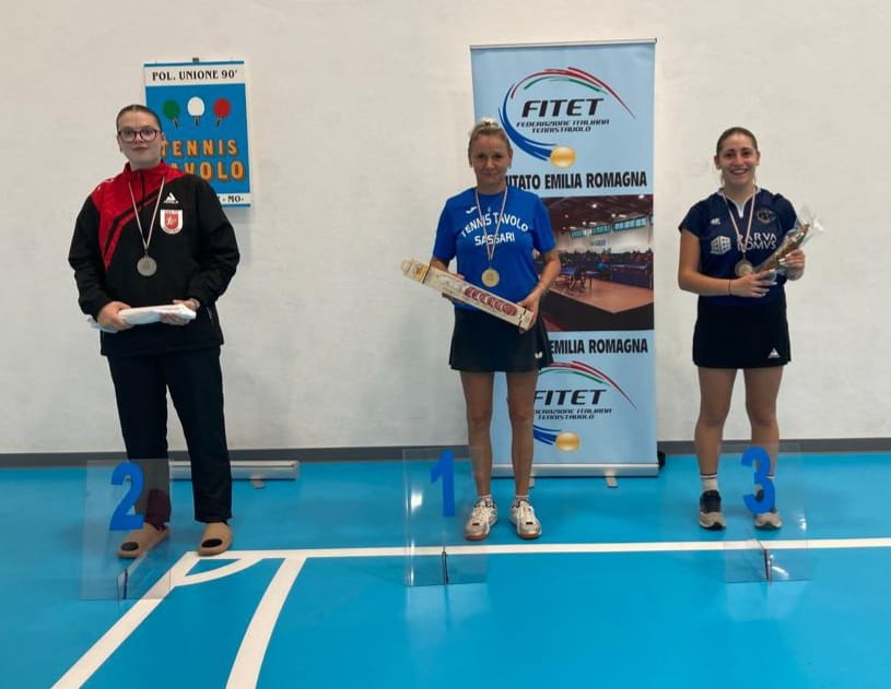 Torneo nazionale di terza categoria di San Felice sul Panaro 16 17 settembre 2023 podio singolare femminile