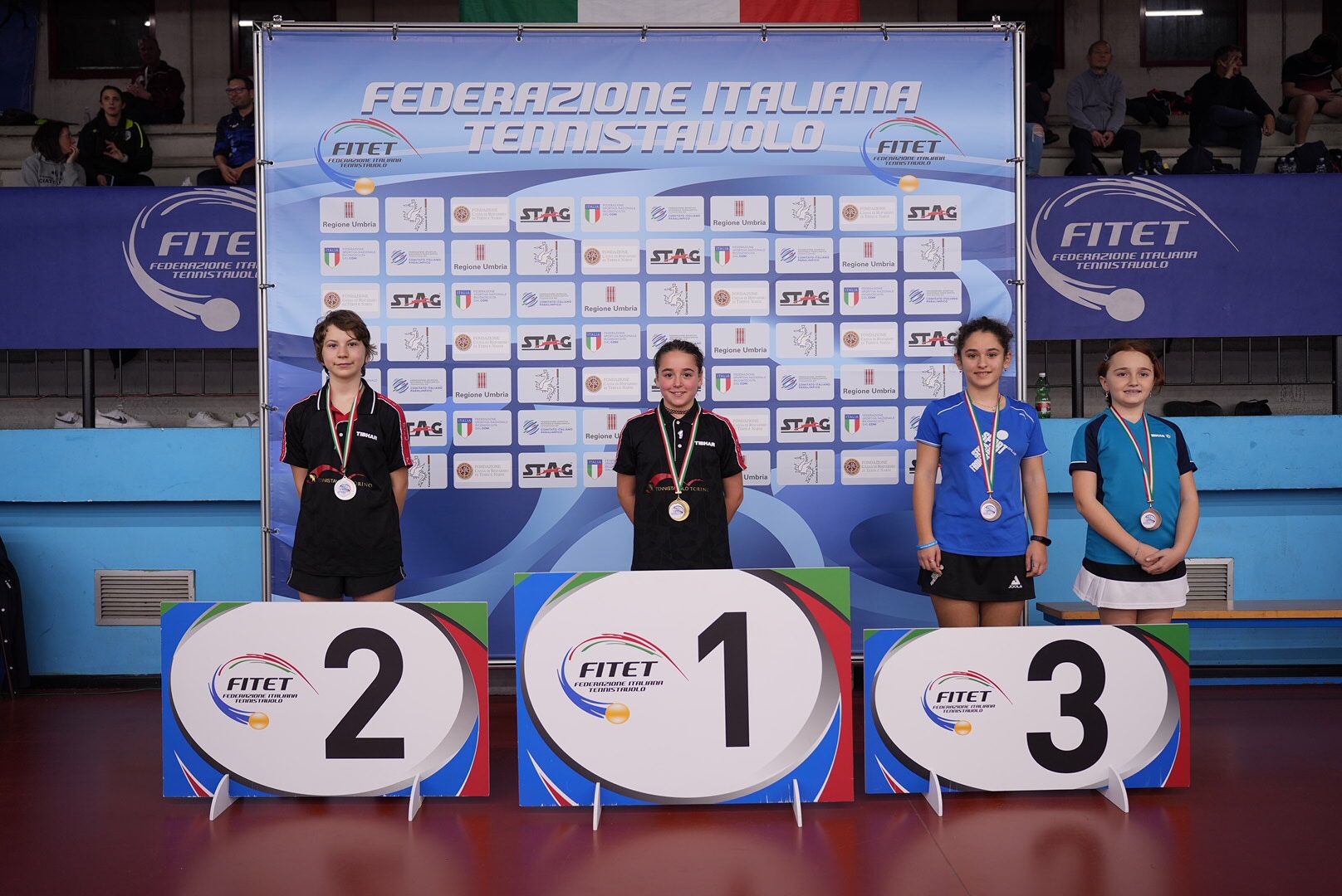 Torneo nazionale giovanile 16 19 novembre 2023 podio della prova B del singolare femminile Under 13