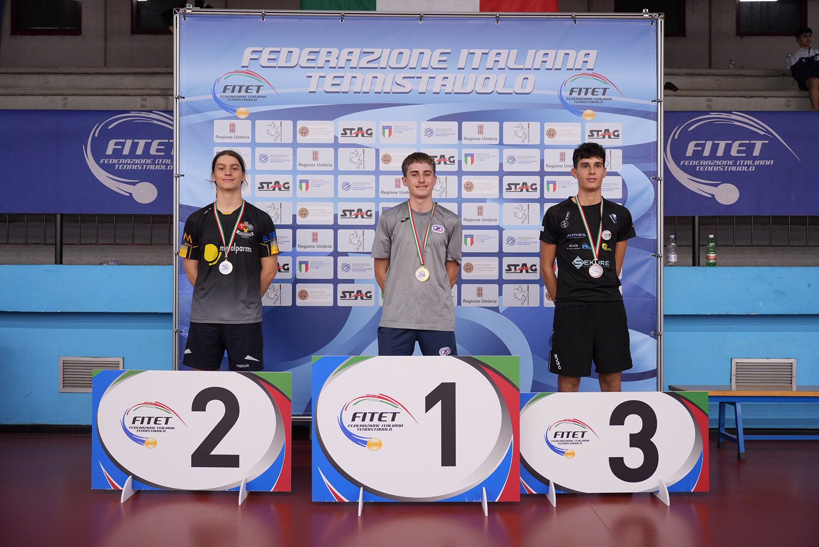 Torneo nazionale giovanile 16 19 novembre 2023 podio della prova B del singolare maschile Under 17