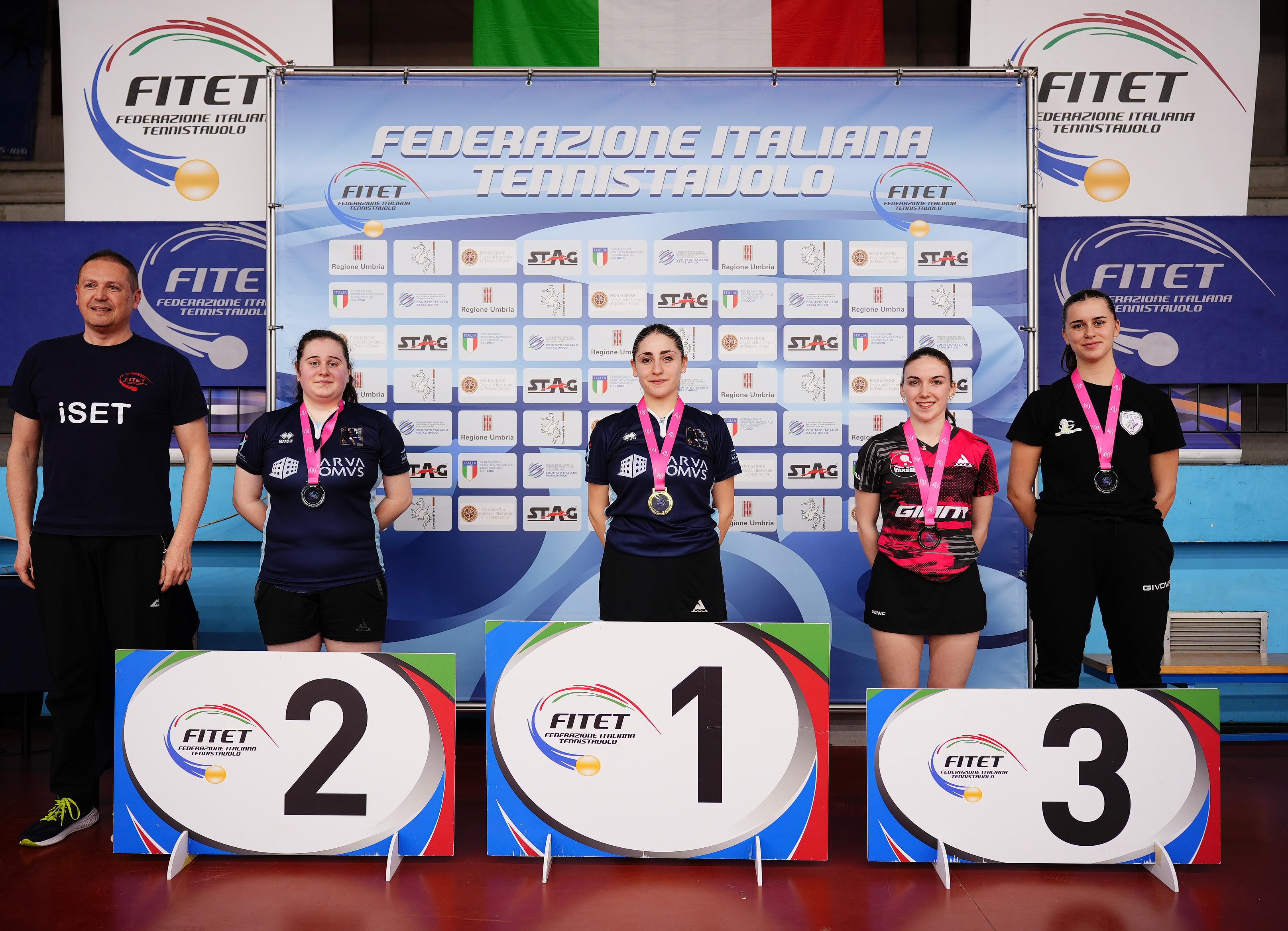 Torneo nazionale giovanile 23 26 gennaio 2025 podio del singolare femminile Under 19