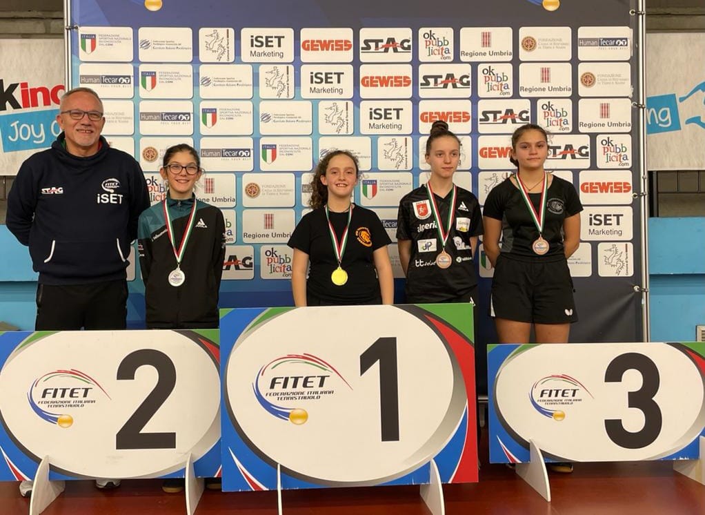 Torneo nazionale giovanile 24 27 novembre 2022 podio singolare femminile Under 13