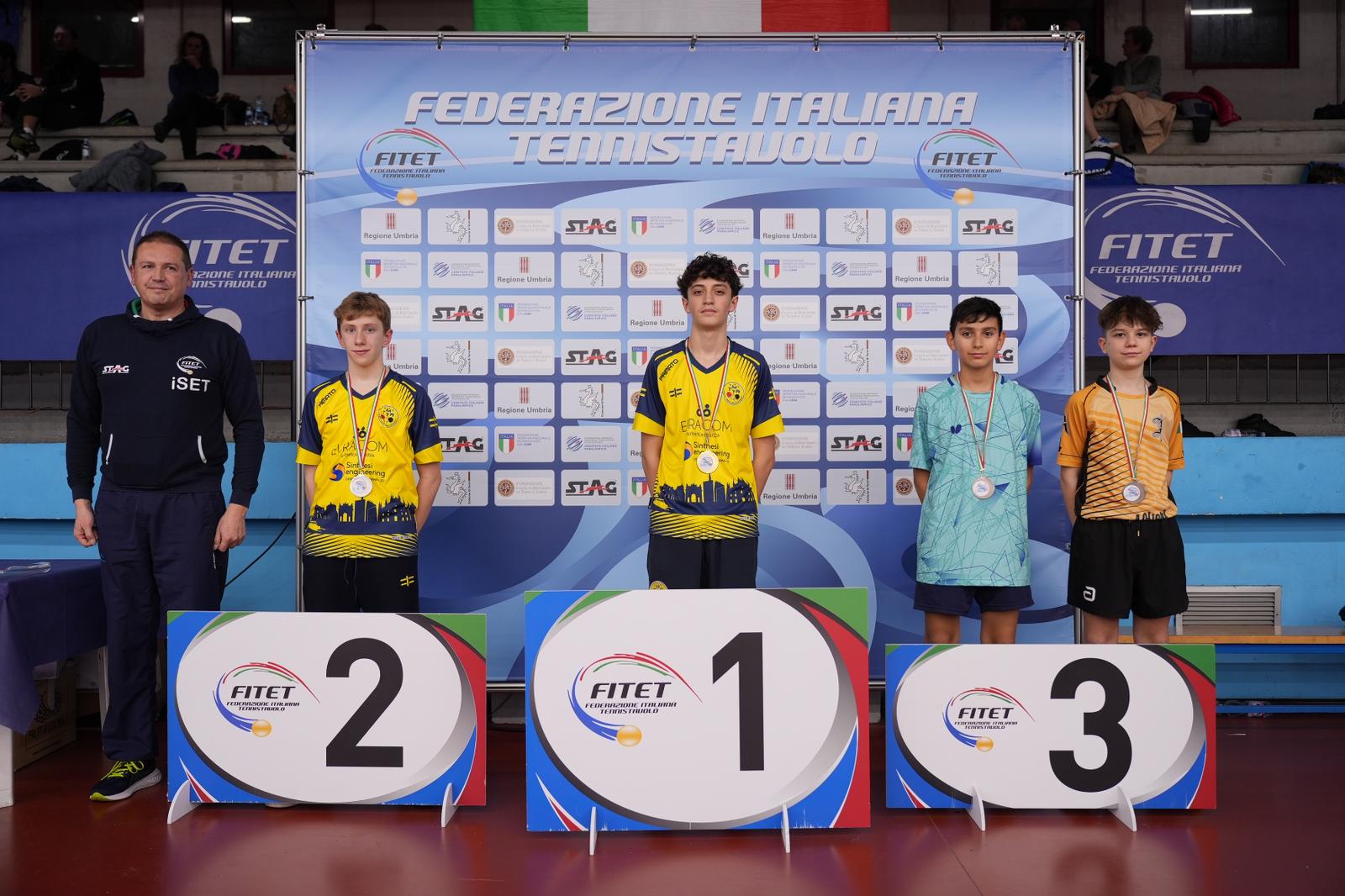 Torneo nazionale giovanile 4 7 gennaio 2024 podio della prova B del singolare maschile Under 15