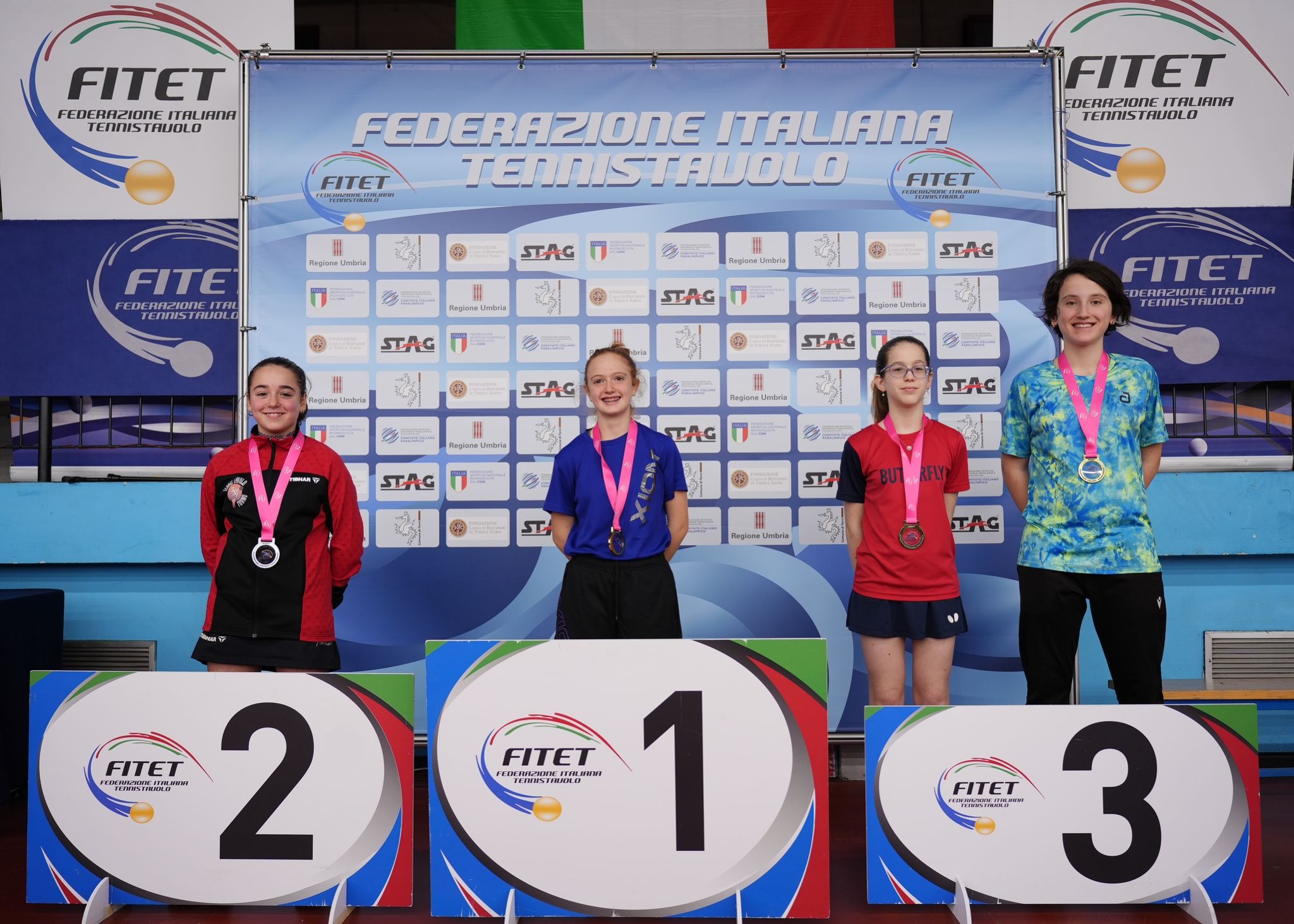 Torneo nazionale giovanile 5 8 dicembre 2024 podio del singolare femminile Under 13
