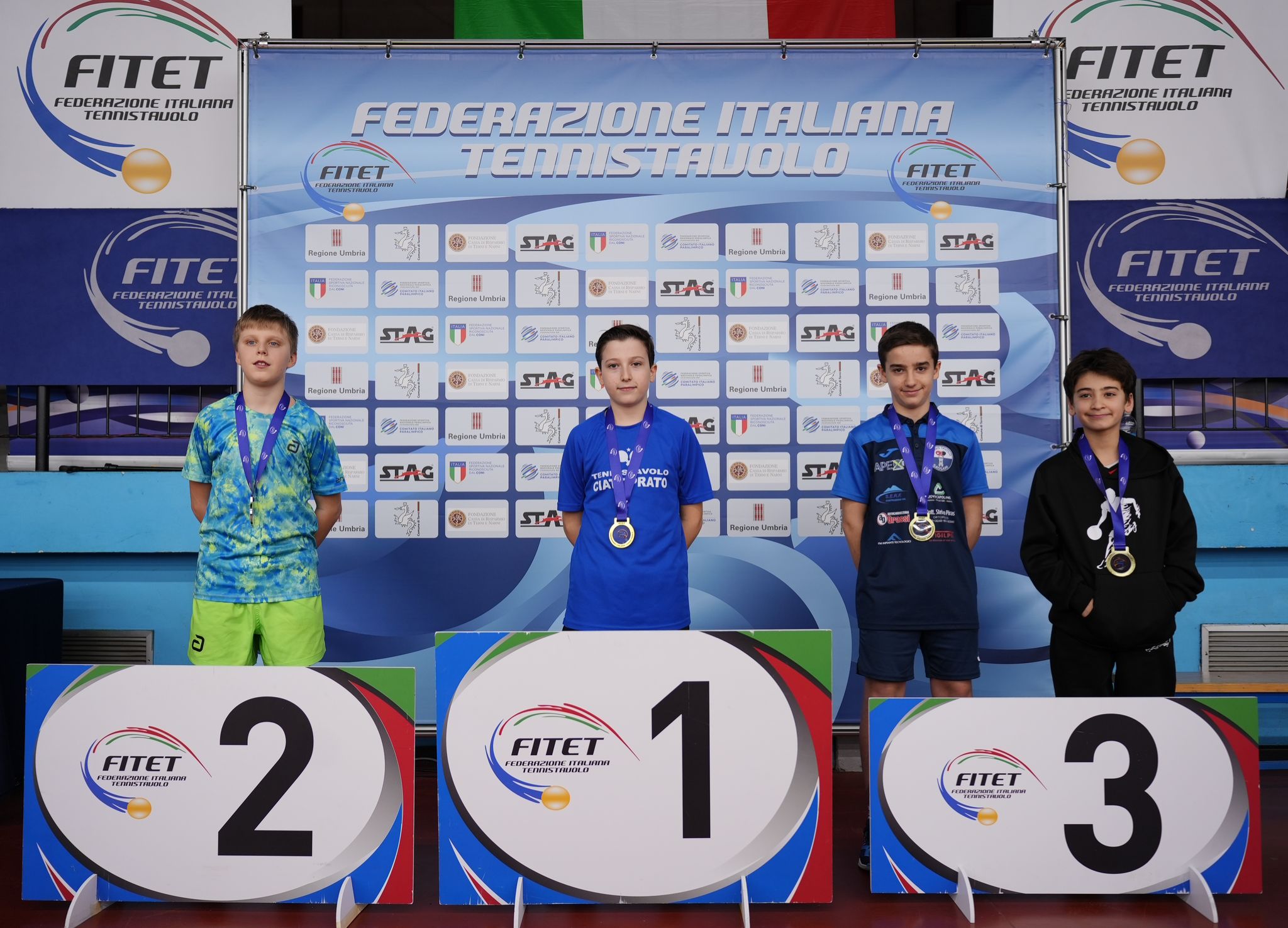 Torneo nazionale giovanile 5 8 dicembre 2024 podio del singolare maschile Under 13