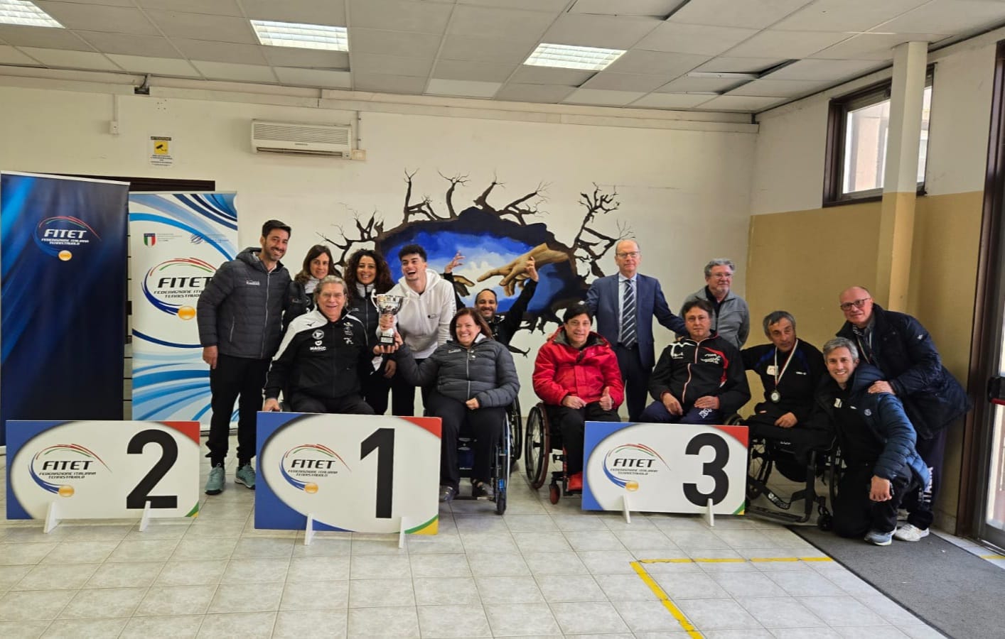 Torneo nazionale paralimpico a Roma 25 26 gennaio 2025 podio della classifica per società