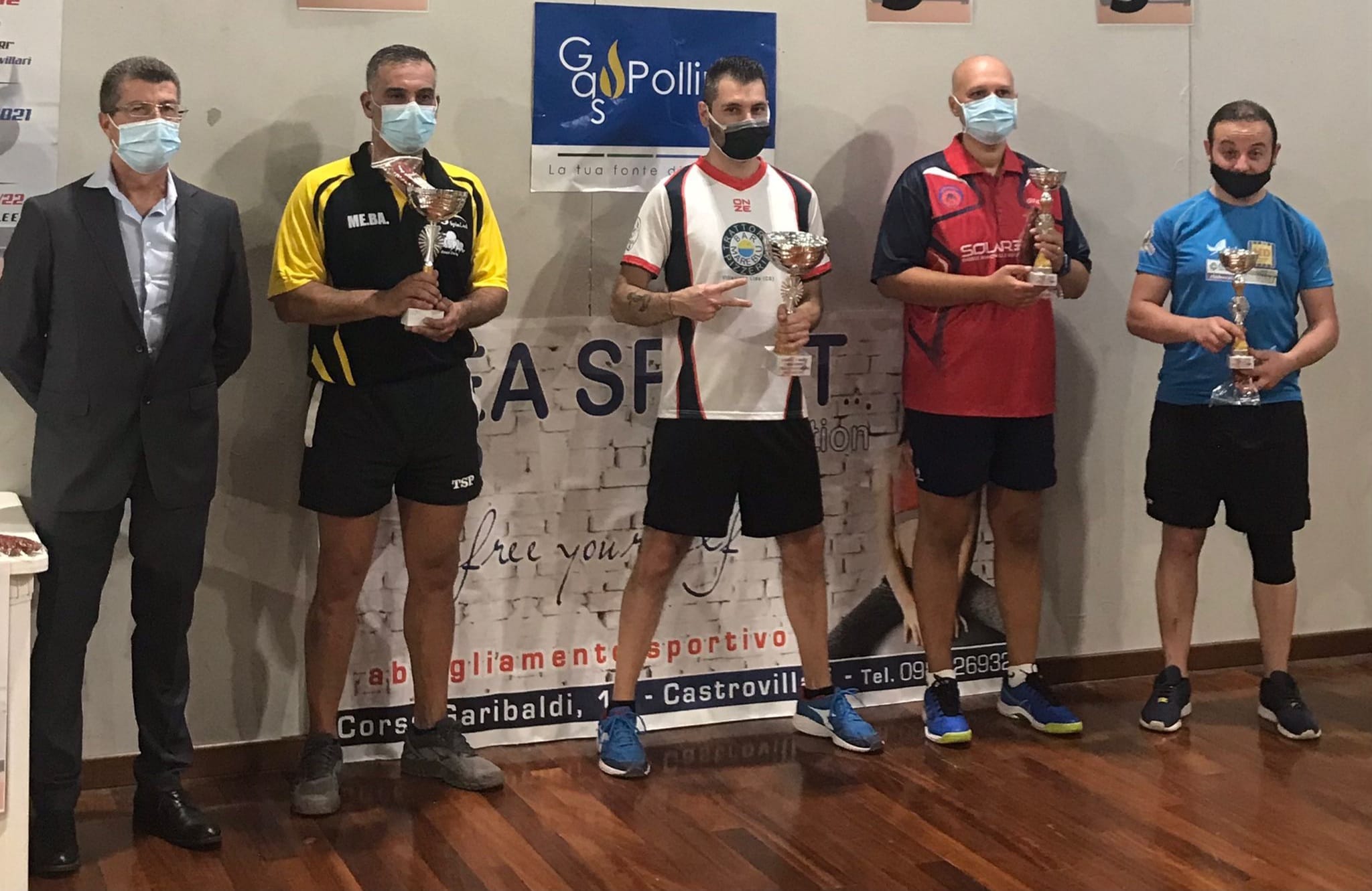 Torneo regionale 9 Memorial Pasquale Amoroso 2021 podio di sesta categoria