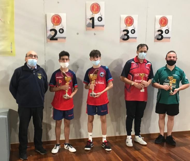 Torneo regionale di Castrovillari podio singolare maschile di sesta categoria 31 ottobre 2021