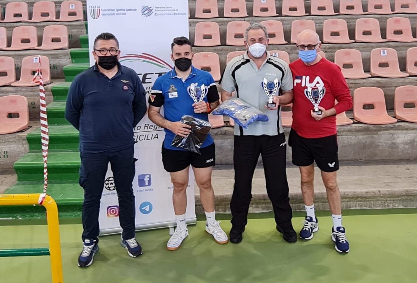 Torneo regionale di Marsala 2021 podio singolare di terza categoria