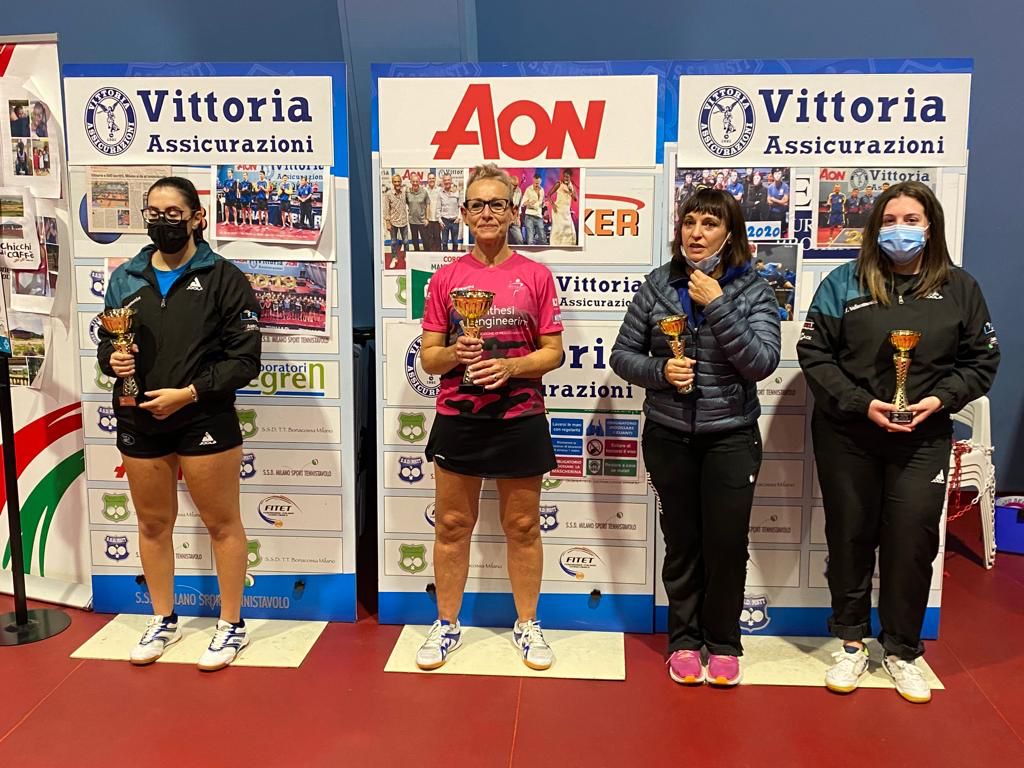 Torneo regionale di Milano 31 ottobre 2021 podio femminile di terza categoria
