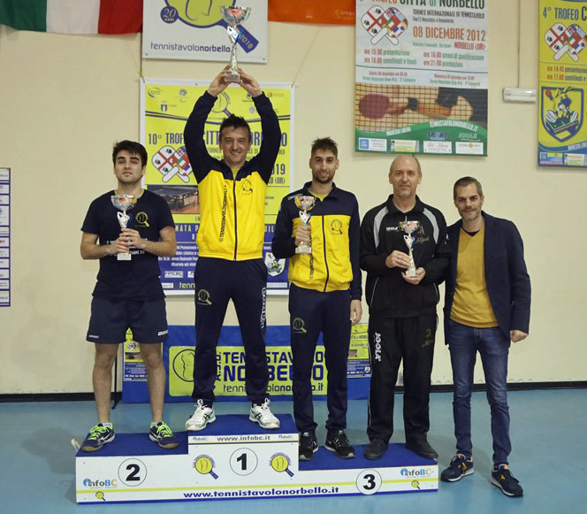 Trofeo Città di Norbello 2019 podio maschile foto Nonsolofoto Cagliari