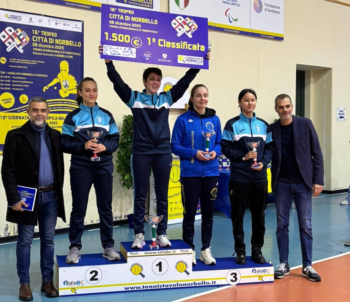 Trofeo Internazionale Città di Norbello 2025 podio femminile