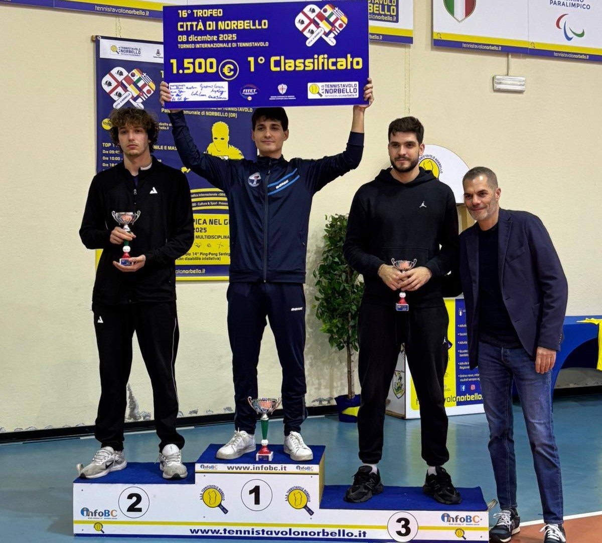 Trofeo Internazionale Città di Norbello 2025 podio maschile