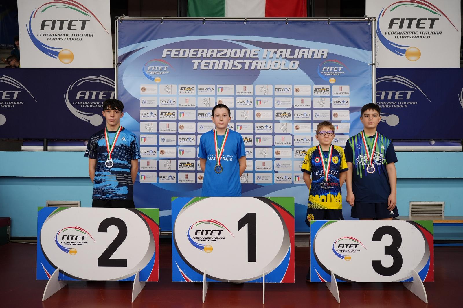 Trofeo_Pryma_torneo_nazionale_giovanile_22-25_gennaio_2026_a_Terni_podio_del_singolare_maschile_Under_13