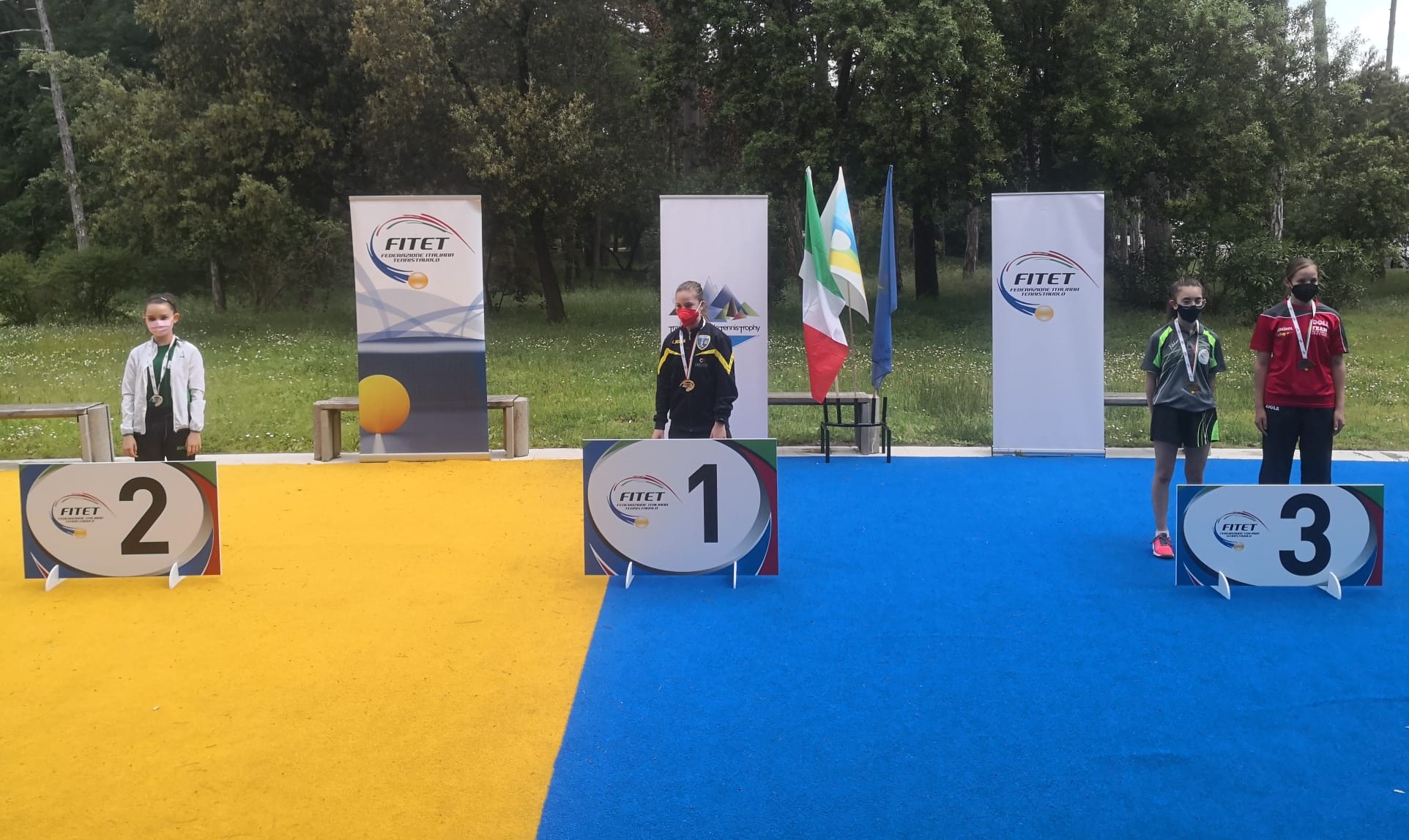 Trofeo Transalpino 2021 podio del singolare femminile