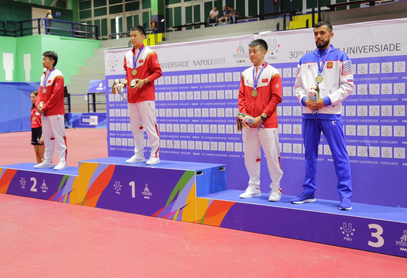 Universiadi Napoli 2019 podio singolare maschile