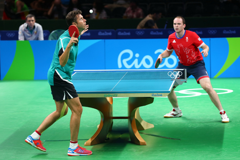 Vladimir Samsonov contro Paul Drinkhall a Rio 2016
