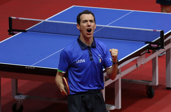 WTT Contender Lagos 2023 Mihai Bobocica esultante